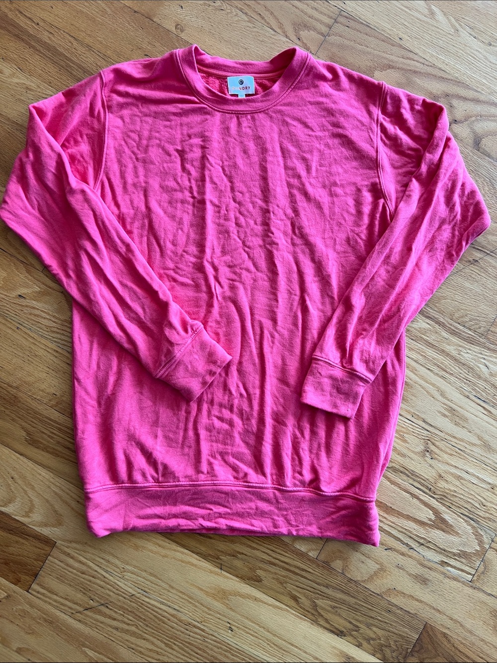 Women’s Sundry Crew Neck Pull-Over Sweater Coral Size 1 Small